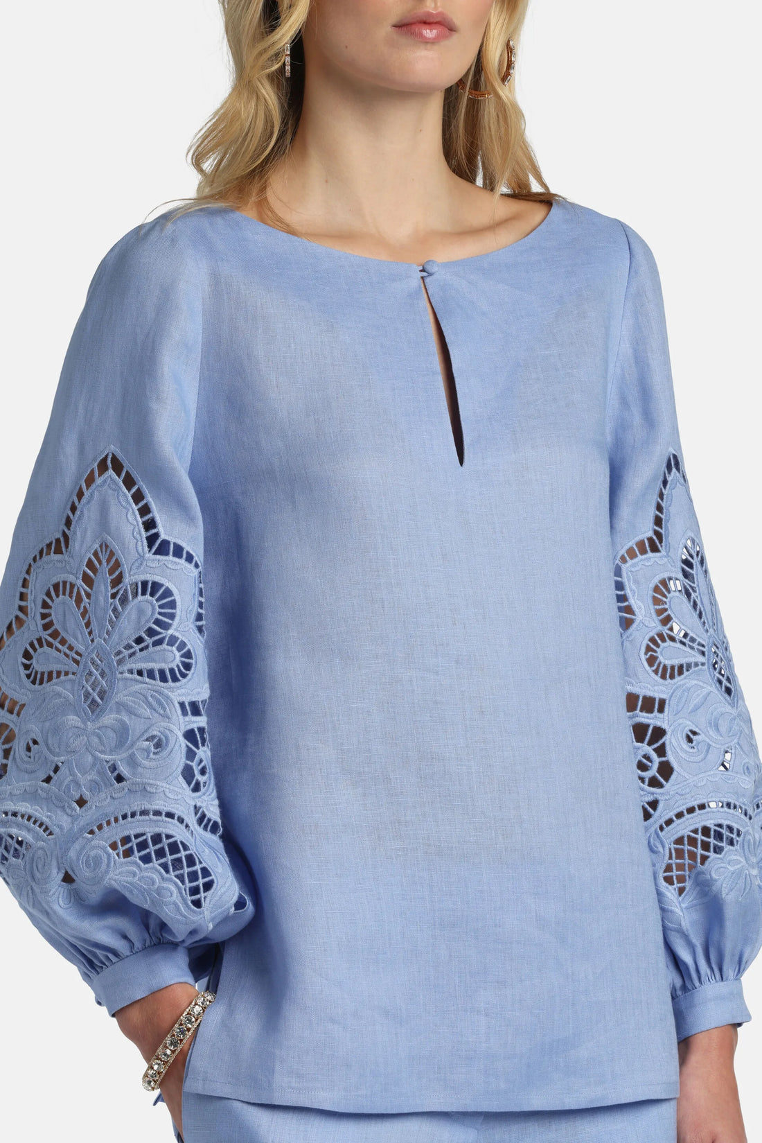 Luisa Spagnoli Pervinca Women Bardi - Embroidered Blouse SKU: BARDI_2619 Image 03