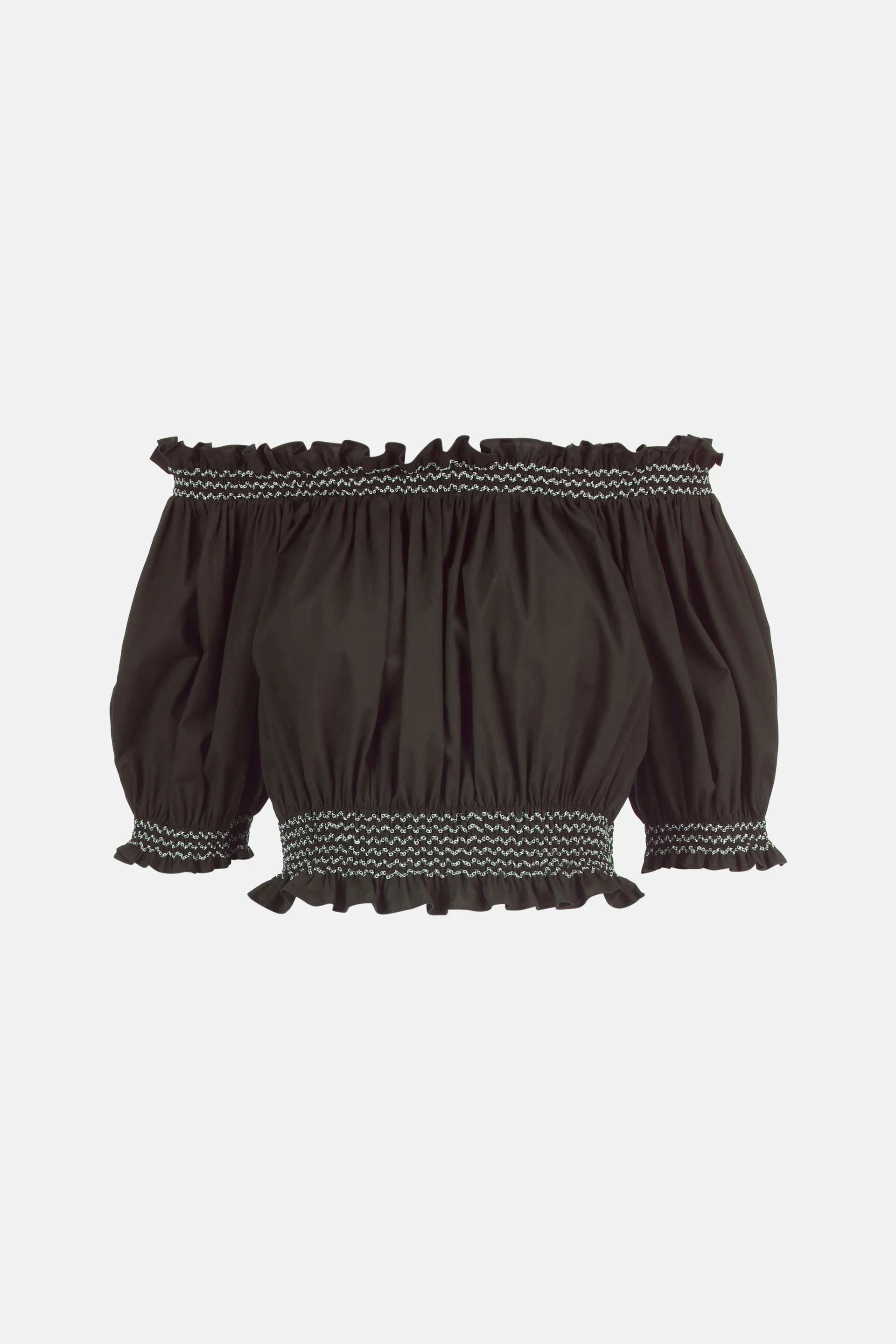 Luisa Spagnoli Nero Women Basalto - Bardot-Neck Crop Top SKU: BASALTO_0101 Image 06