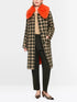 Marc Cain Tannin Women Houndstooth Coat with Faux Fur Collar SKU: BC 11.12 W65_620 Image 01