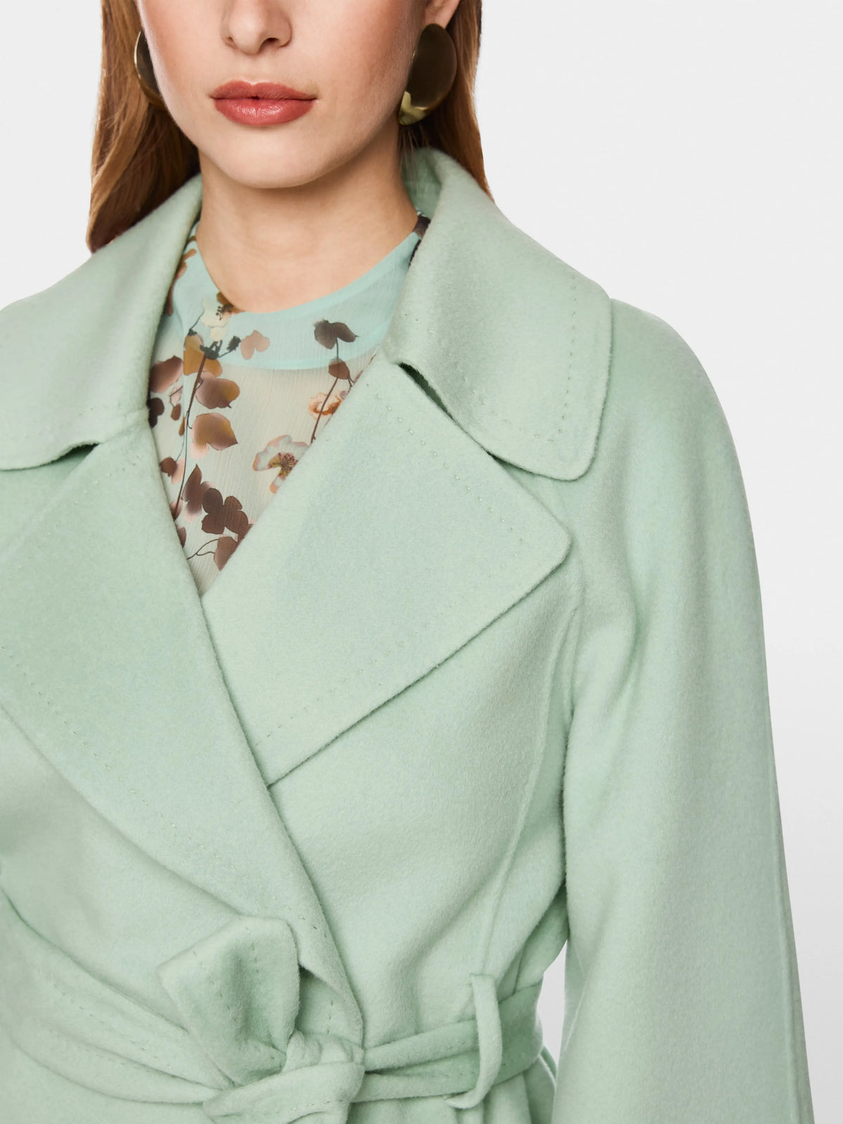 Marc Cain Silt Green Women Short Wool Coat SKU: BC 12.04 W33_505 Image 03
