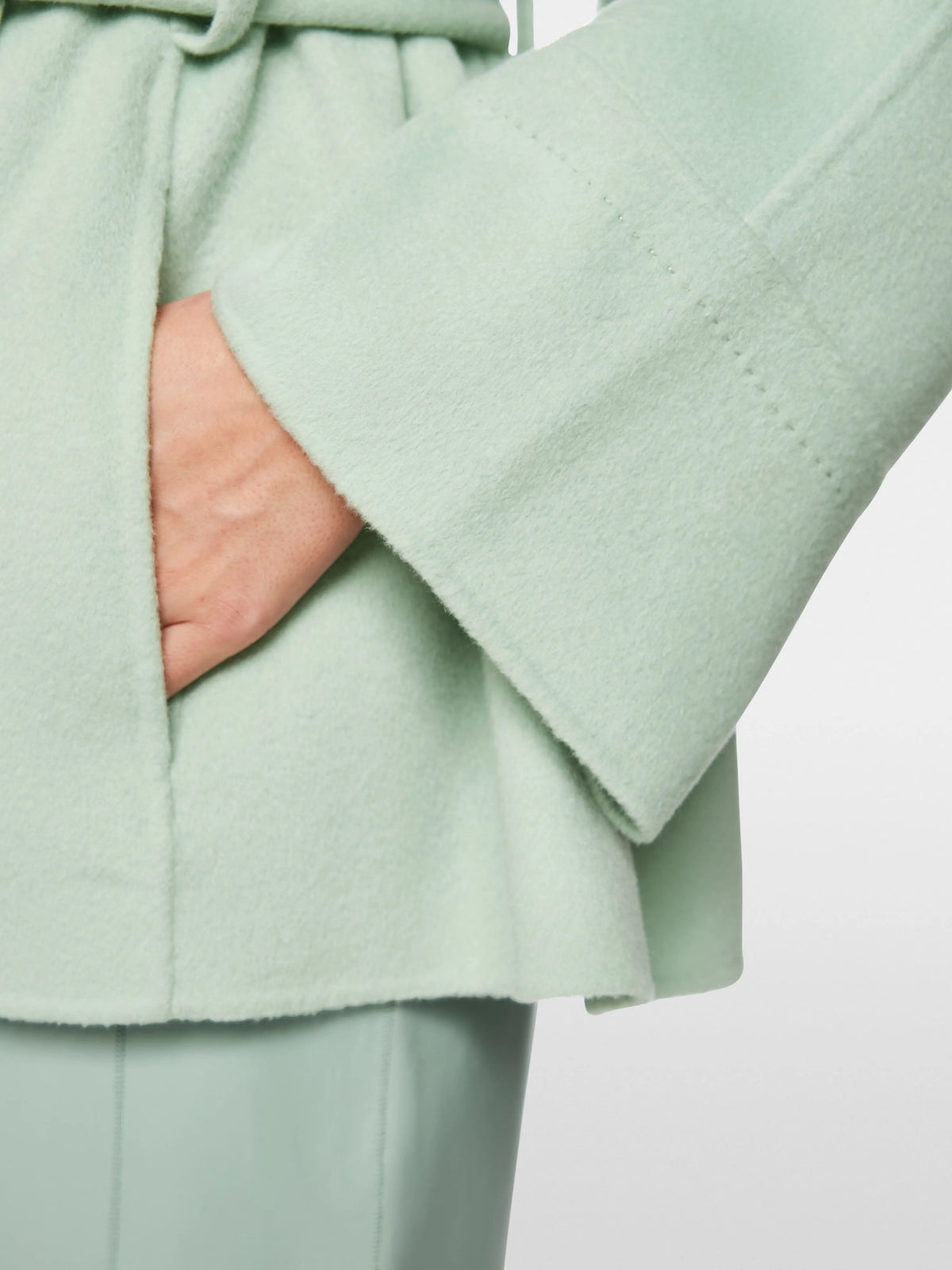 Marc Cain Silt Green Women Short Wool Coat SKU: BC 12.04 W33_505 Image 04