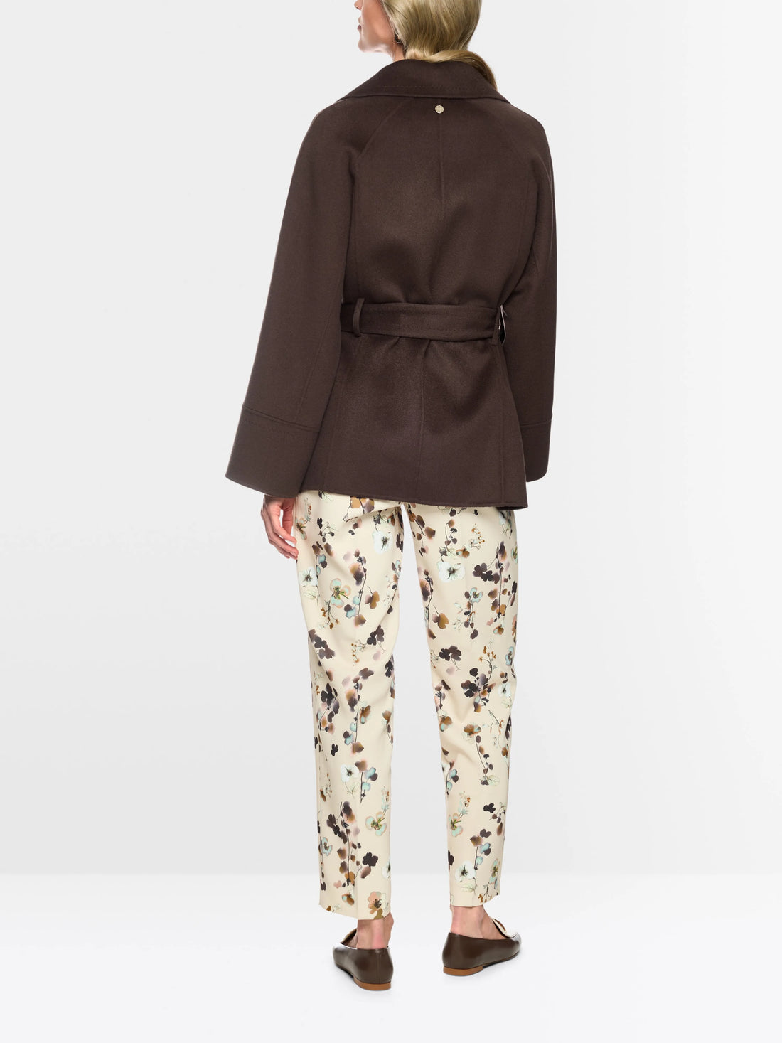 Marc Cain Seal Brown Women Short Wool Coat SKU: BC 12.04 W33_697 Image 02