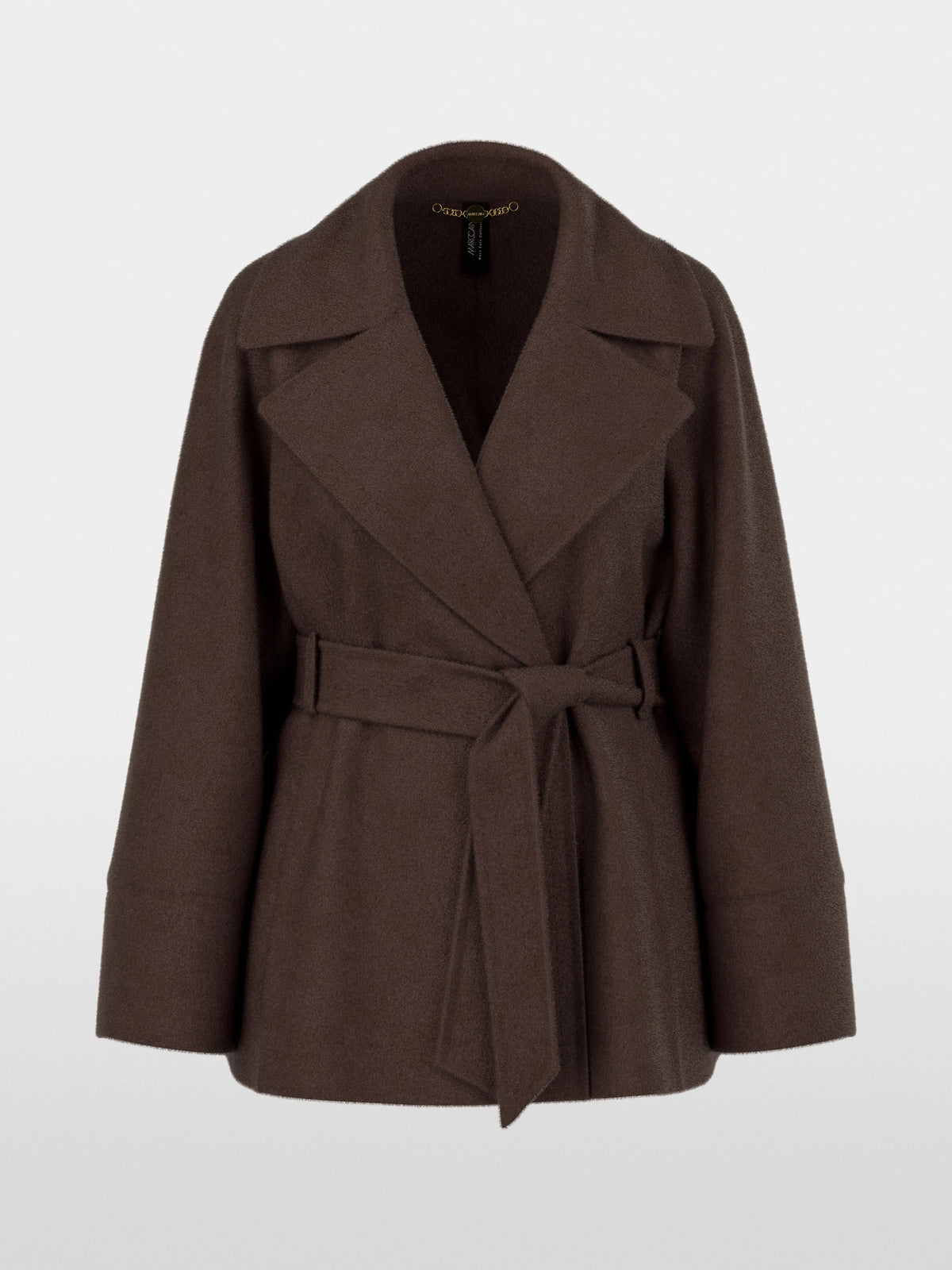 Marc Cain Seal Brown Women Short Wool Coat SKU: BC 12.04 W33_697 Image 06