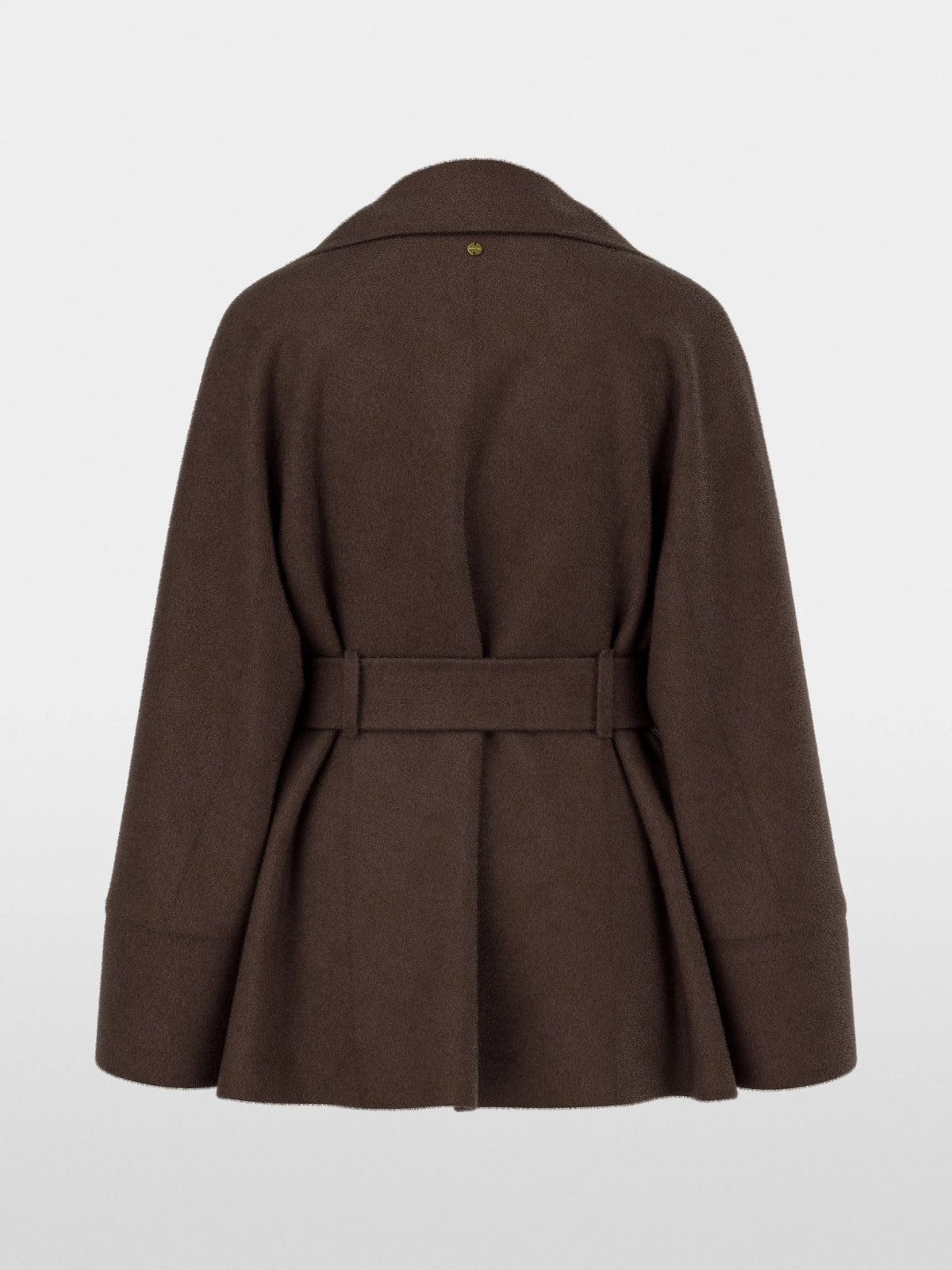 Marc Cain Seal Brown Women Short Wool Coat SKU: BC 12.04 W33_697 Image 07