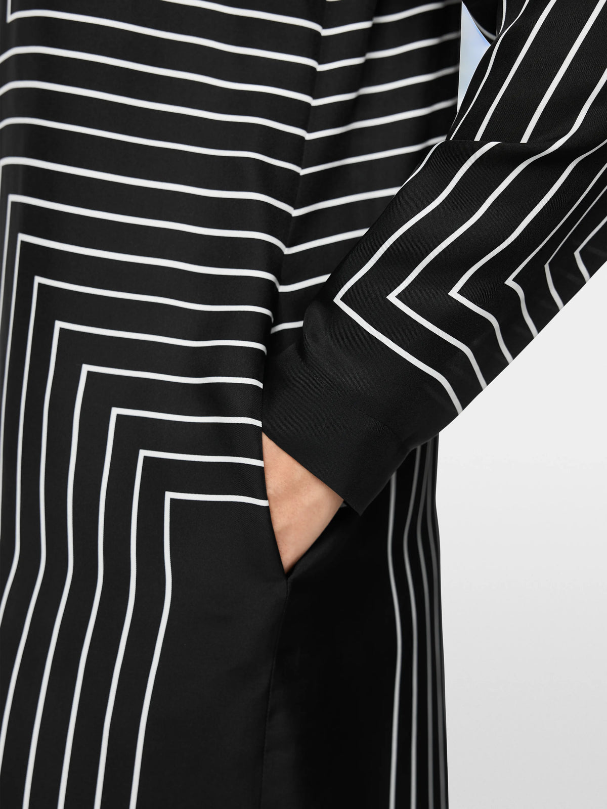 Marc Cain Black And White Women Midi Dress with Graphic Pattern SKU: BC 21.10 W18_910 Image 04