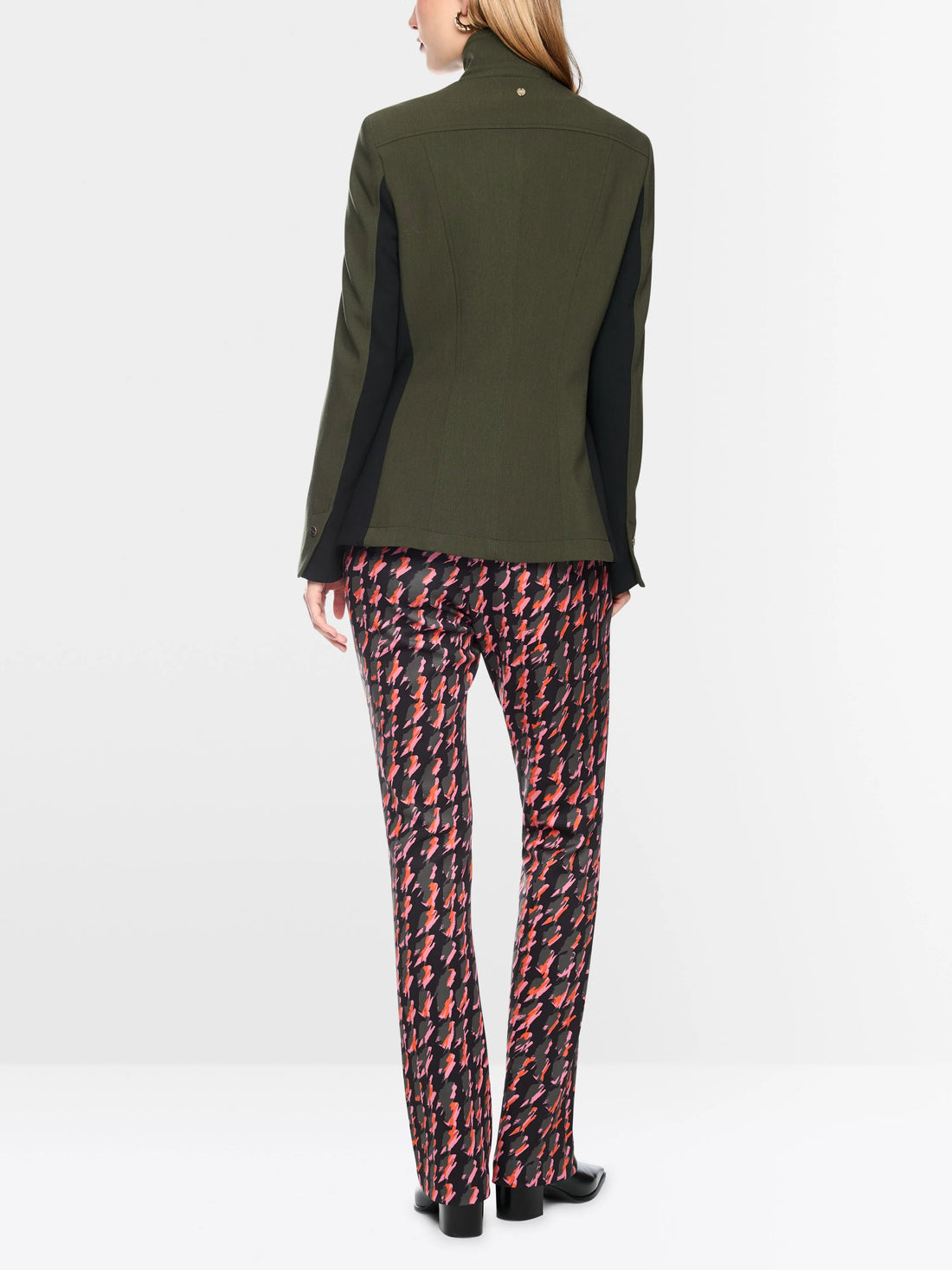Marc Cain Forest Night New Women Blazer with Contrasting Stripes SKU: BC 31.21 W59_599 Image 02