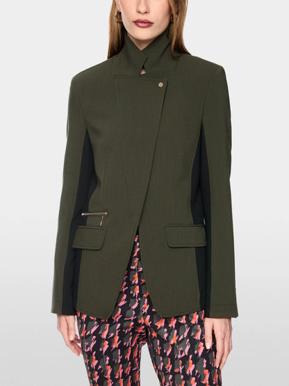Marc Cain Forest Night New Women Blazer with Contrasting Stripes SKU: BC 31.21 W59_599 Image 06