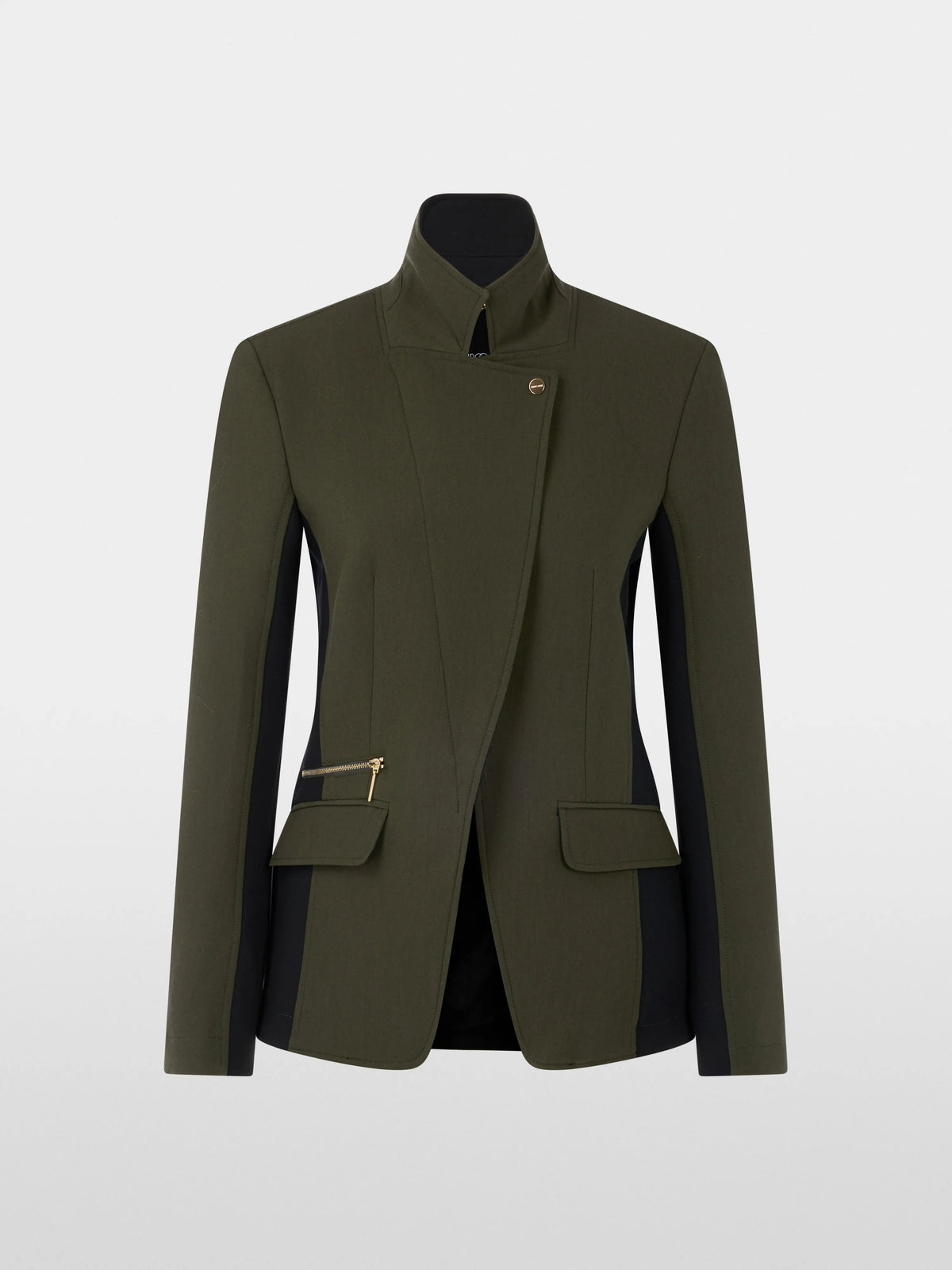 Marc Cain Forest Night New Women Blazer with Contrasting Stripes SKU: BC 31.21 W59_599 Image 07