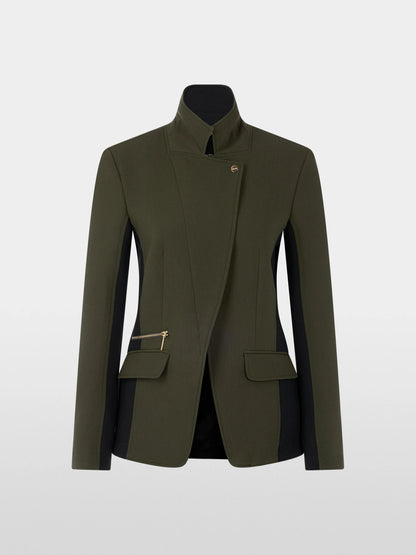 Marc Cain Forest Night New Women Blazer with Contrasting Stripes SKU: BC 31.21 W59_599 Image 07
