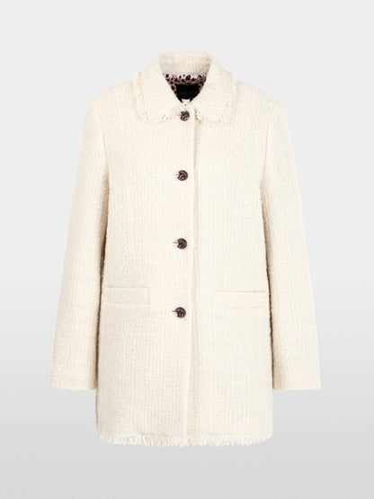 Marc Cain Off-White Women BouclŽ Jacket with Fringing SKU: BC 31.22 W04_110 Image 07