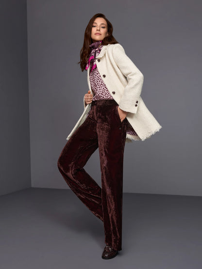 Marc Cain Off-White Women BouclŽ Jacket with Fringing SKU: BC 31.22 W04_110 Image 08