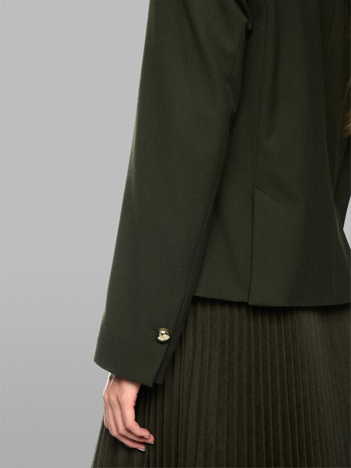 Marc Cain Forest Night New Women Fitted Double-Breasted Blazer SKU: BC 34.29 W29_599 Image 05
