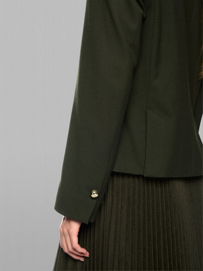 Marc Cain Forest Night New Women Fitted Double-Breasted Blazer SKU: BC 34.29 W29_599 Image 05