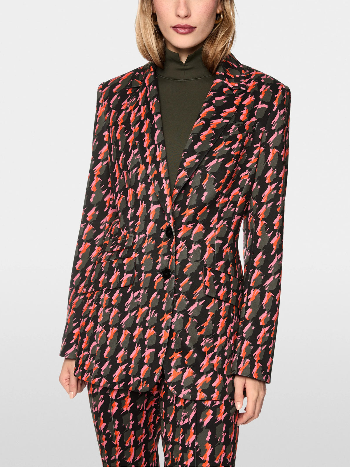Marc Cain Tigerlily Women Fitted Scuba Jersey Blazer SKU: BC 34.31 J04_484 Image 05