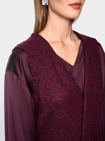 Marc Cain Winetasting Women ÔKnitted in GermanyÕ Long Waistcoat SKU: BC 37.06 M36_296 Image 04