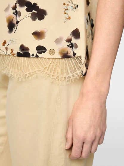 Marc Cain Lamb`S Wool Women Floral Shirt with Lace Trim SKU: BC 48.31 J47_126 Image 04