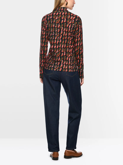 Marc Cain Tigerlily Women Shirt with Abstract Houndstooth Pattern SKU: BC 48.62 J13_484 Image 02