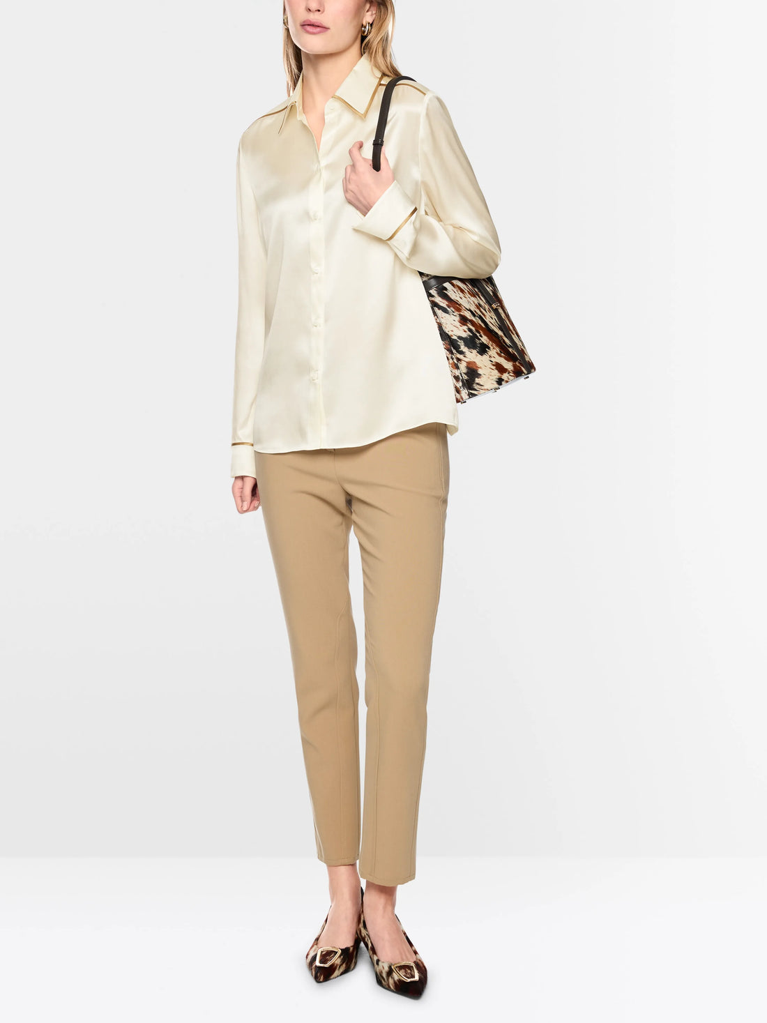 Marc Cain Off-White Women Luxurious Silk Blouse SKU: BC 51.27 W55_110 Image 01
