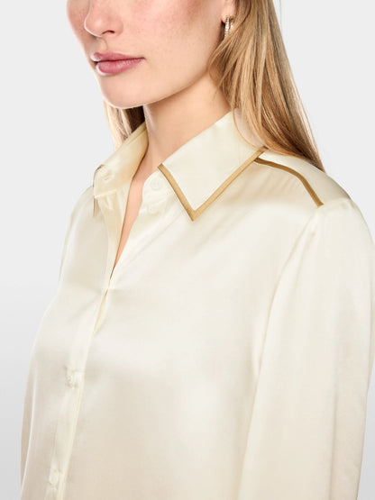 Marc Cain Off-White Women Luxurious Silk Blouse SKU: BC 51.27 W55_110 Image 03
