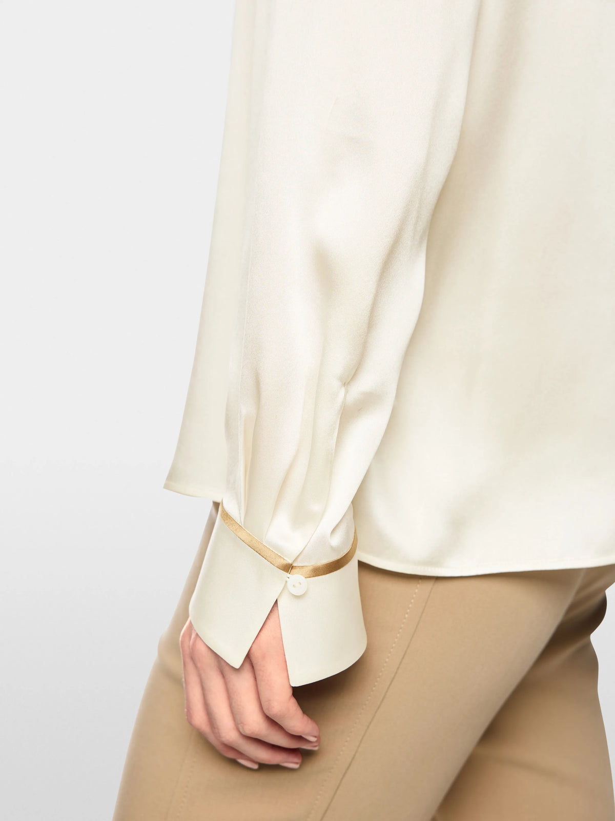 Marc Cain Off-White Women Luxurious Silk Blouse SKU: BC 51.27 W55_110 Image 04
