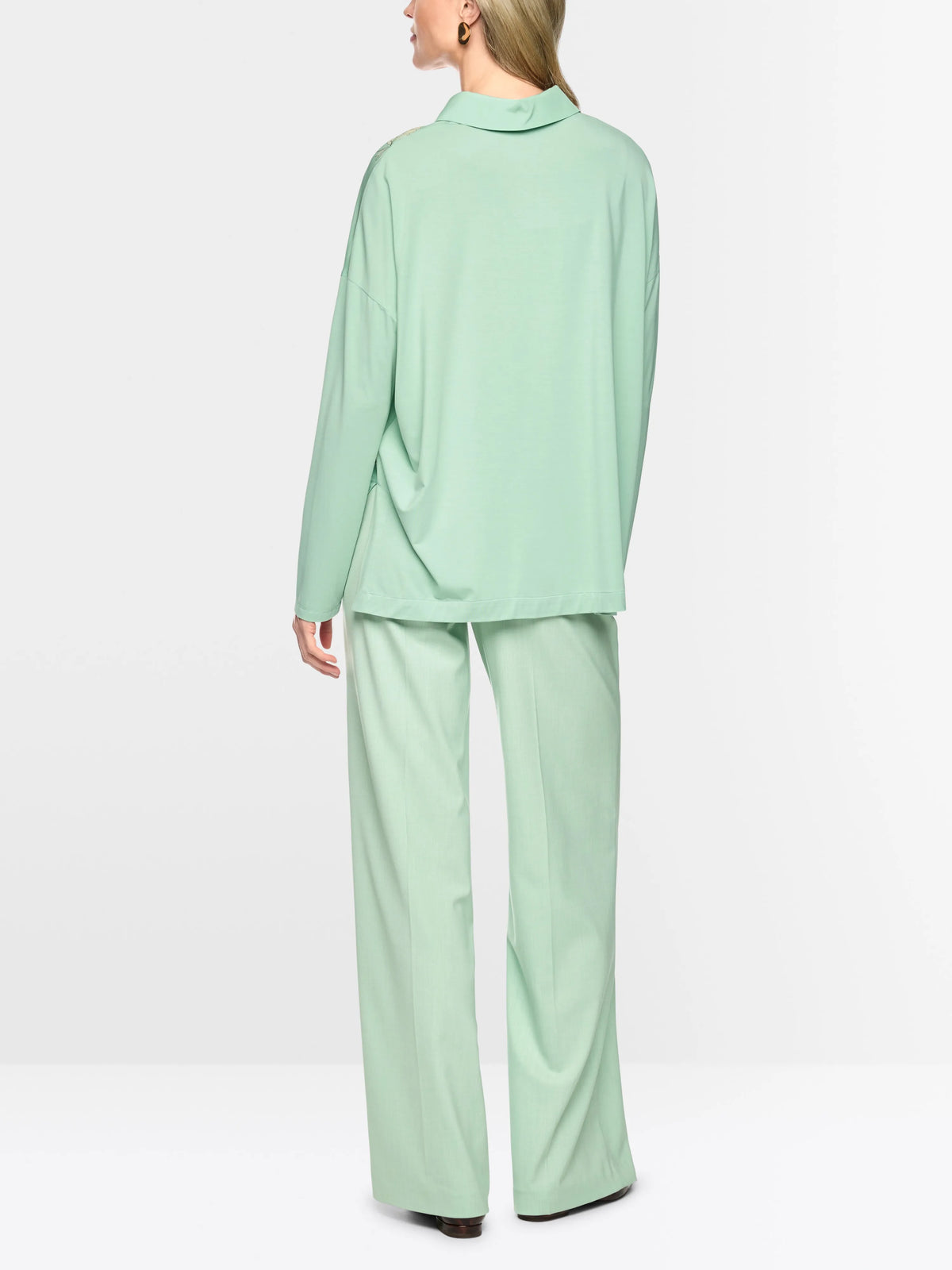 Marc Cain Silt Green Women Shirt Blouse in Blend of Materials SKU: BC 55.04 J43_505 Image 02