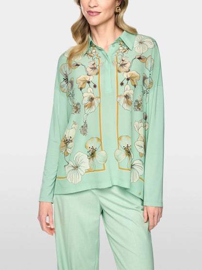 Marc Cain Silt Green Women Shirt Blouse in Blend of Materials SKU: BC 55.04 J43_505 Image 05