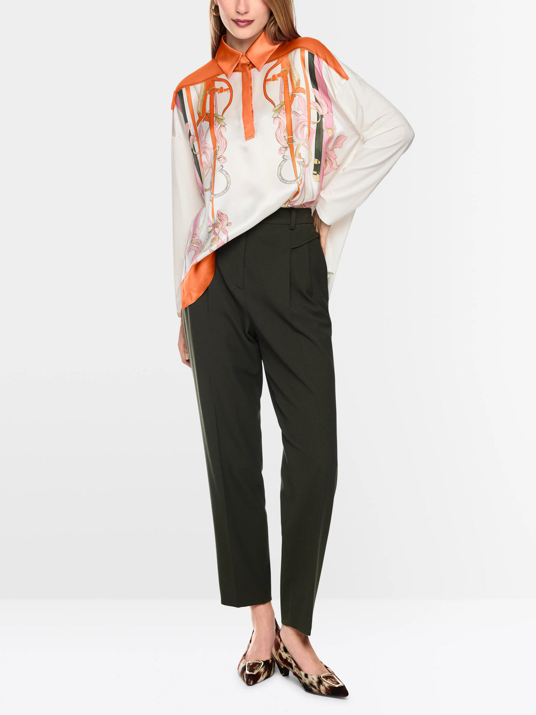 Marc Cain Off-White Women Silk Blend Blouse-Style Shirt SKU: BC 55.04 J44_110 Image 01