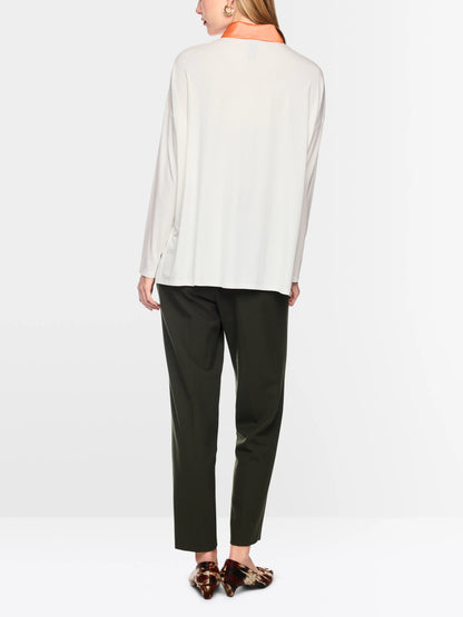 Marc Cain Off-White Women Silk Blend Blouse-Style Shirt SKU: BC 55.04 J44_110 Image 02