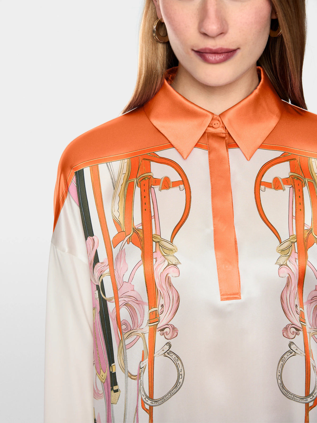 Marc Cain Off-White Women Silk Blend Blouse-Style Shirt SKU: BC 55.04 J44_110 Image 03