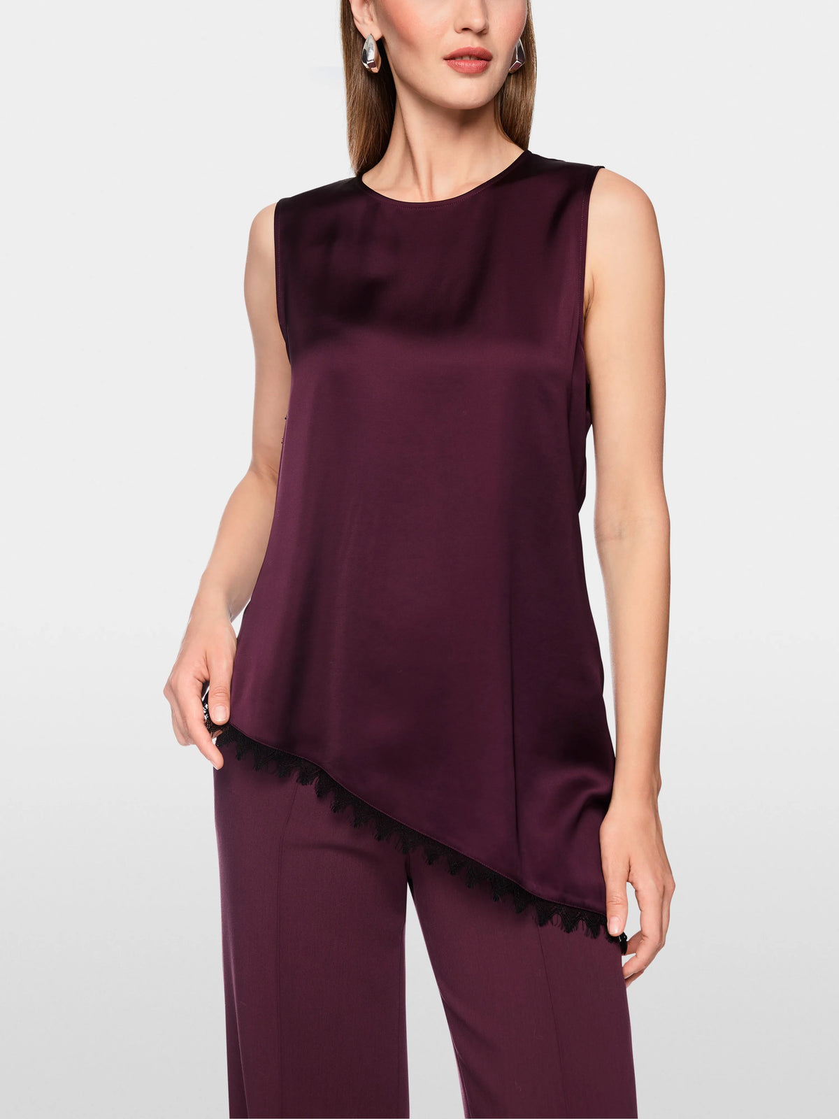 Marc Cain Winetasting Women Asymmetrical Top SKU: BC 61.08 W25_296 Image 05