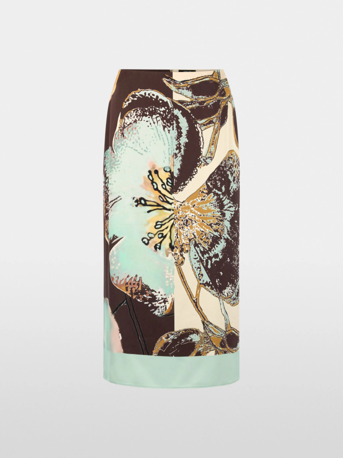 Marc Cain Silt Green Women Calf-Length Printed Skirt SKU: BC 71.11 W53_505 Image 06