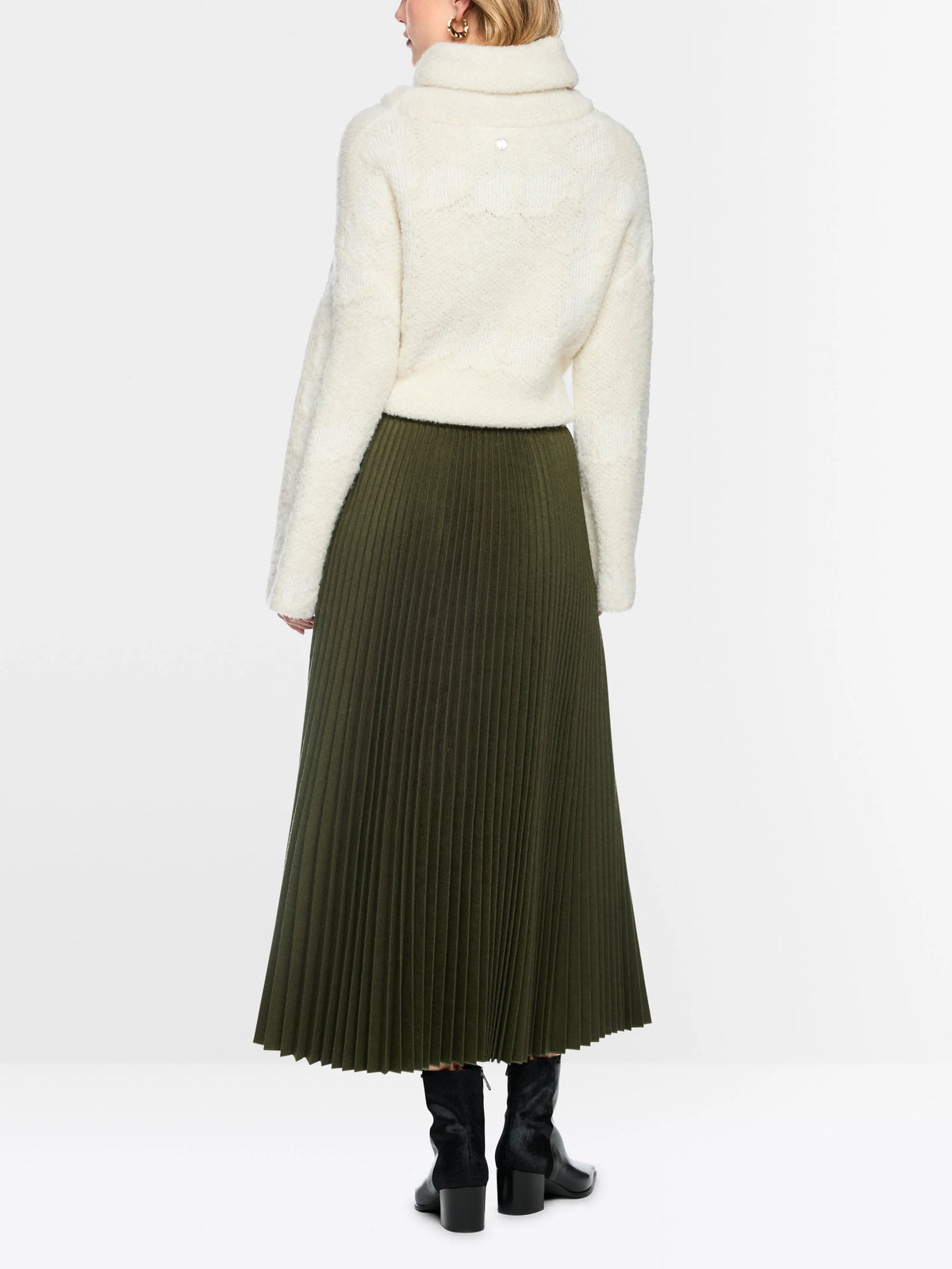 Marc Cain Forest Night New Women Boiled Wool Midi Skirt SKU: BC 71.21 W73_599 Image 02