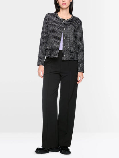 Marc Cain Black New Women WASHINGTON Wide Fit Pull-On Trousers SKU: BC 81.19 W16_900 Image 01