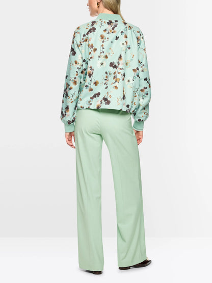Marc Cain Silt Green Women WARRI Wide Fit Trousers SKU: BC 81.41 W52_505 Image 02
