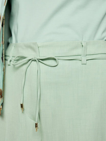 Marc Cain Silt Green Women WARRI Wide Fit Trousers SKU: BC 81.41 W52_505 Image 03