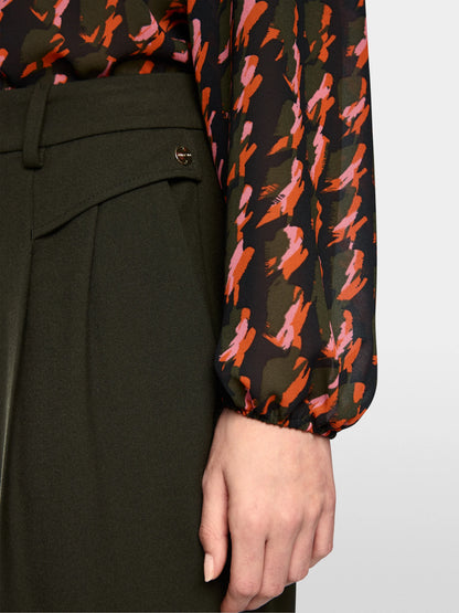 Marc Cain Forest Night New Women FAQUS Trousers with Crease SKU: BC 81.56 W29_599 Image 03