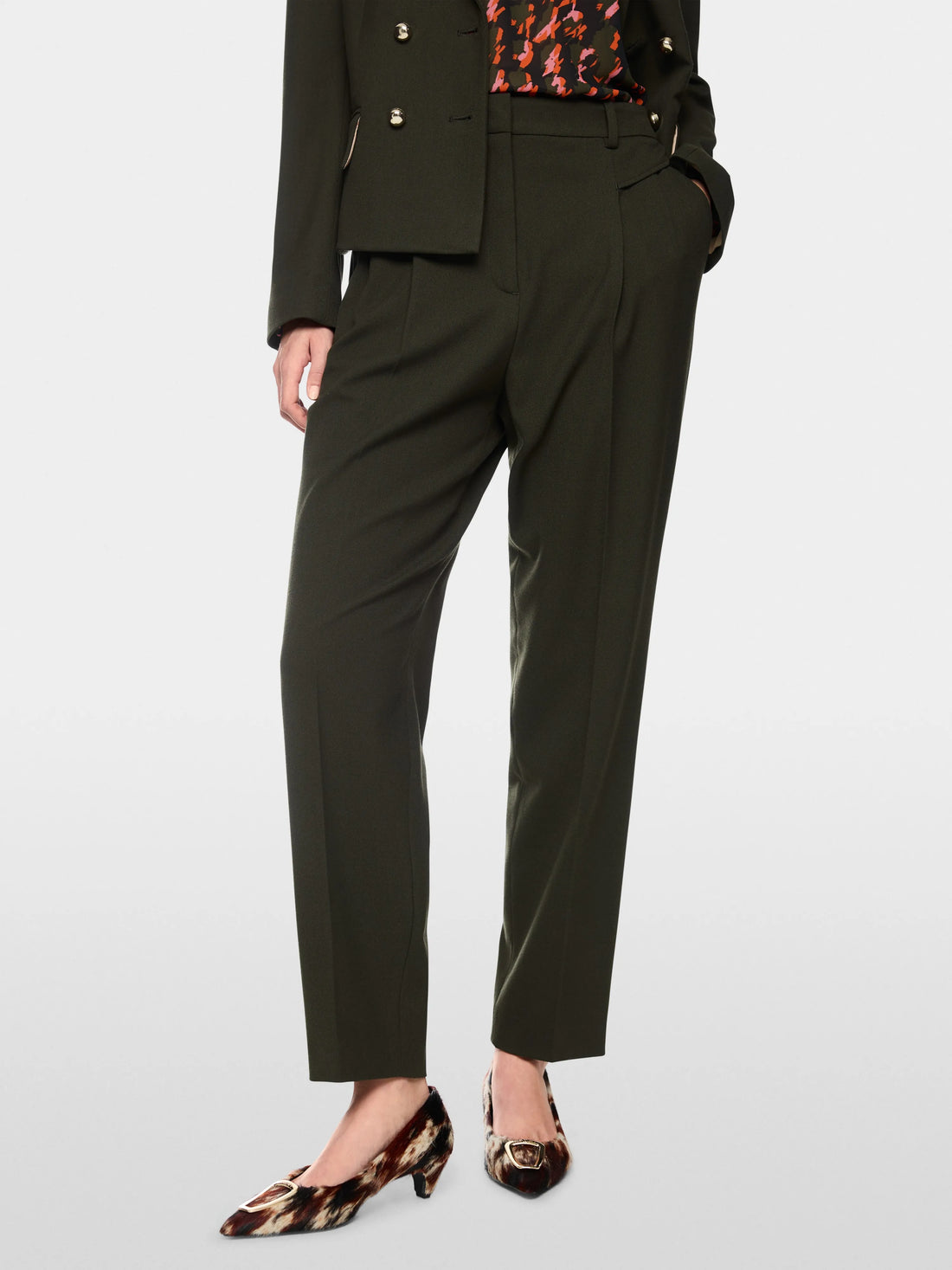 Marc Cain Forest Night New Women FAQUS Trousers with Crease SKU: BC 81.56 W29_599 Image 06