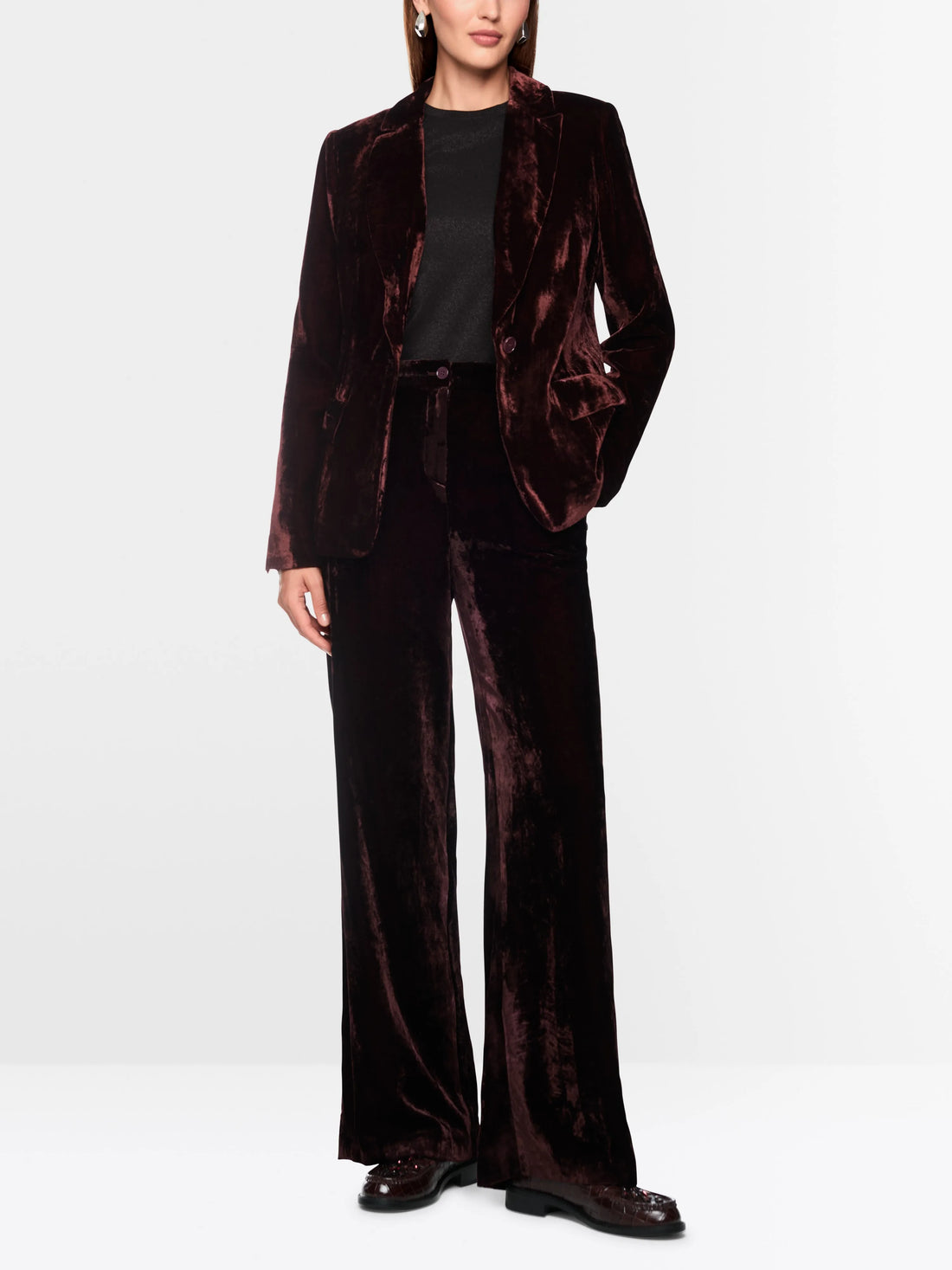 Marc Cain Winetasting Women WARRI Velvet Trousers SKU: BC 81.68 W35_296 Image 01