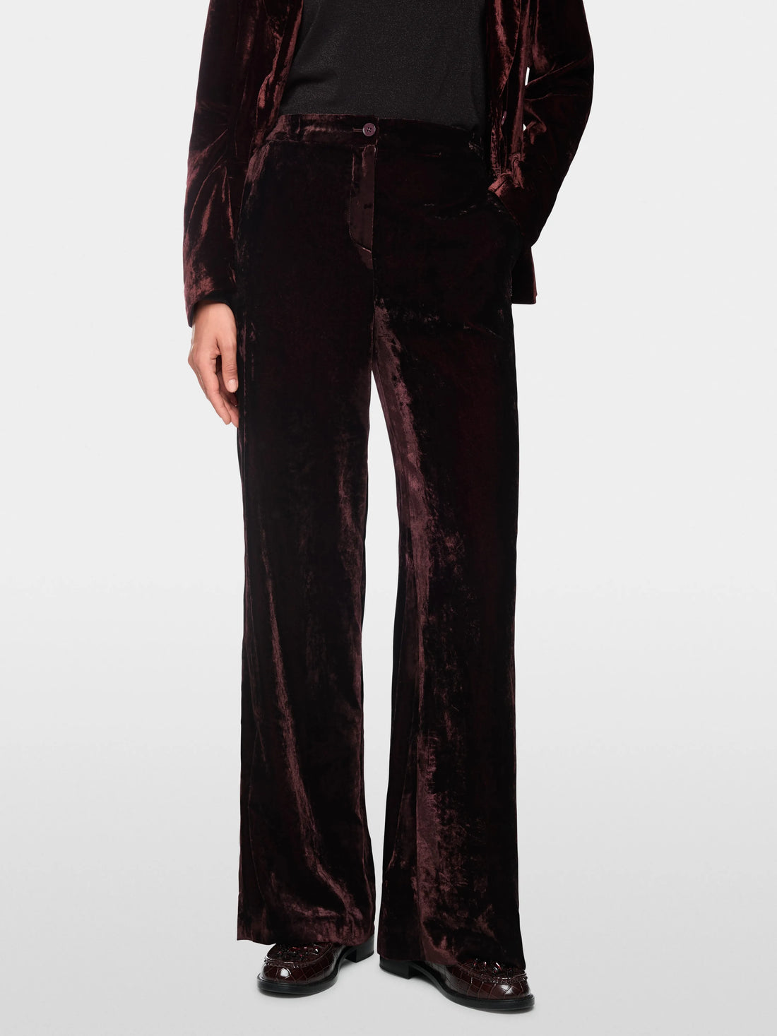 Marc Cain Winetasting Women WARRI Velvet Trousers SKU: BC 81.68 W35_296 Image 05