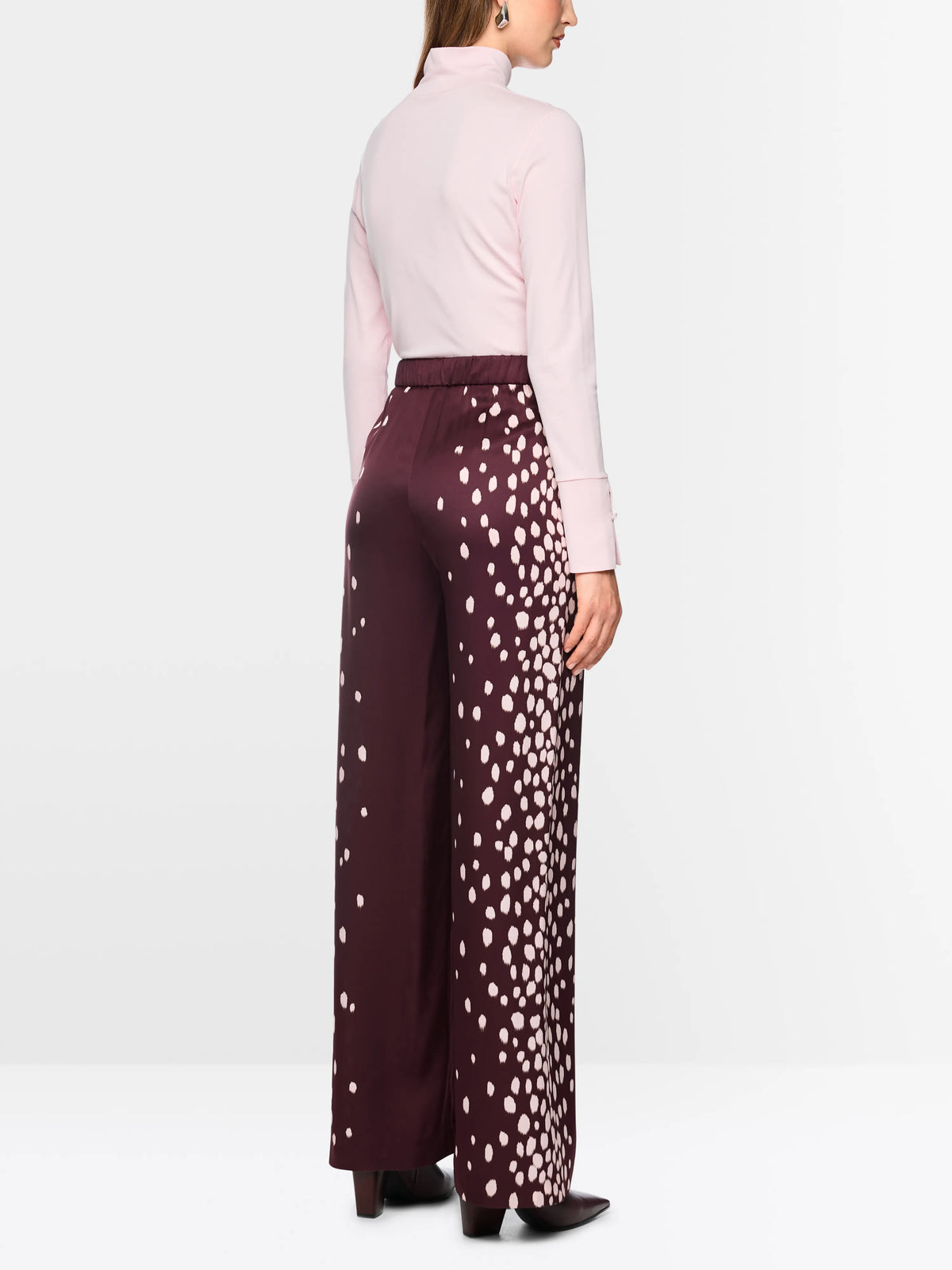 Marc Cain Winetasting Women WARRI Flowing Trousers with Polka Dots SKU: BC 81.70 W58_296 Image 02