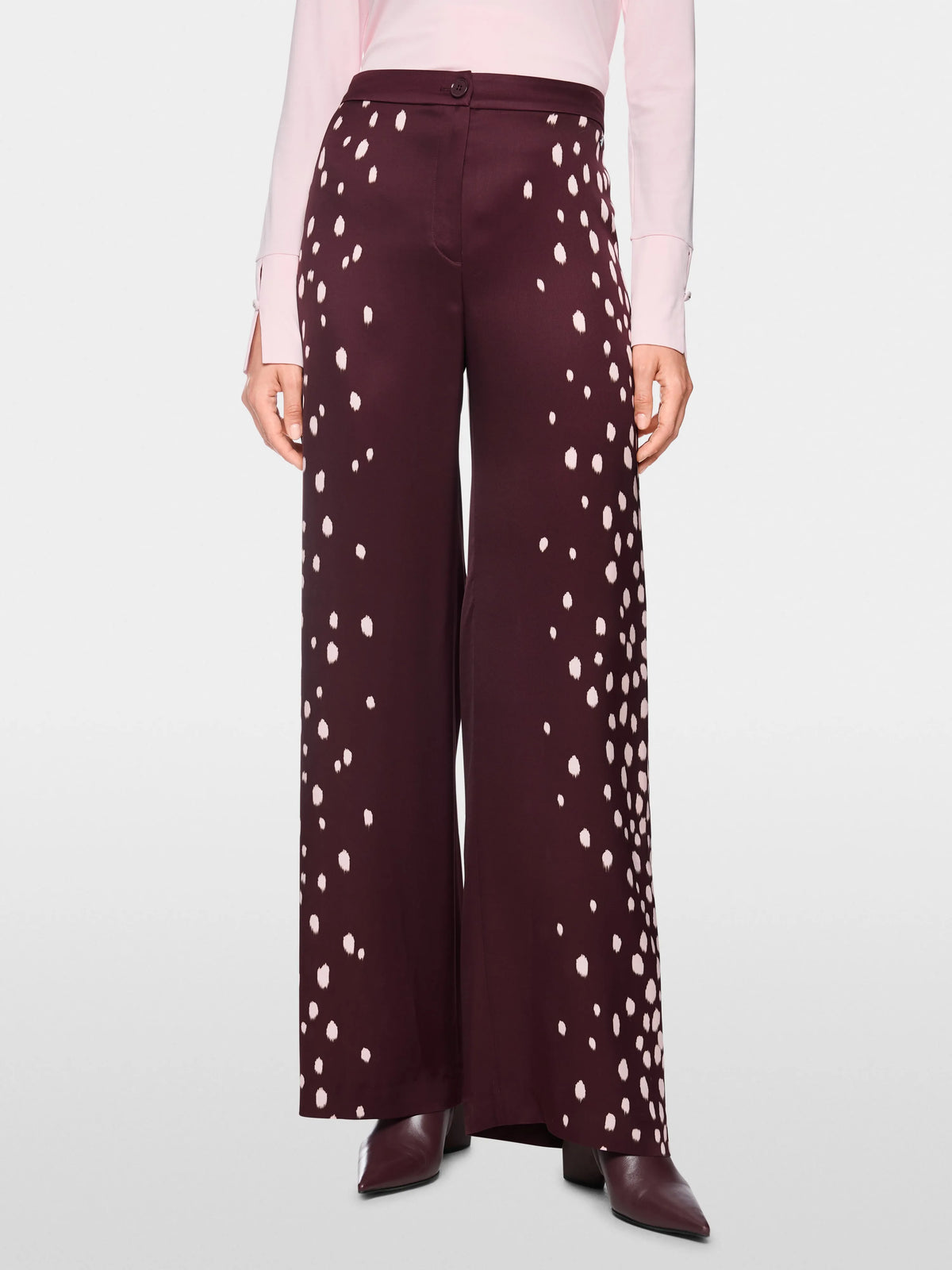 Marc Cain Winetasting Women WARRI Flowing Trousers with Polka Dots SKU: BC 81.70 W58_296 Image 05