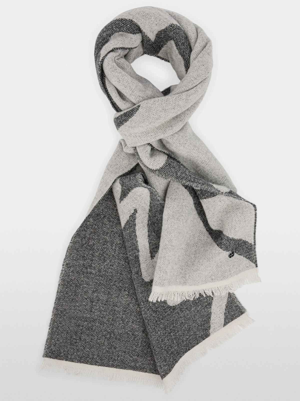 Marc Cain Vapor Blue Women New Wool Blend Scarf SKU: BC B4.11 Z10_812 Image 01