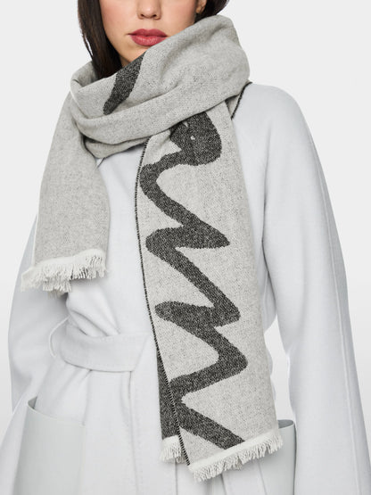 Marc Cain Vapor Blue Women New Wool Blend Scarf SKU: BC B4.11 Z10_812 Image 03