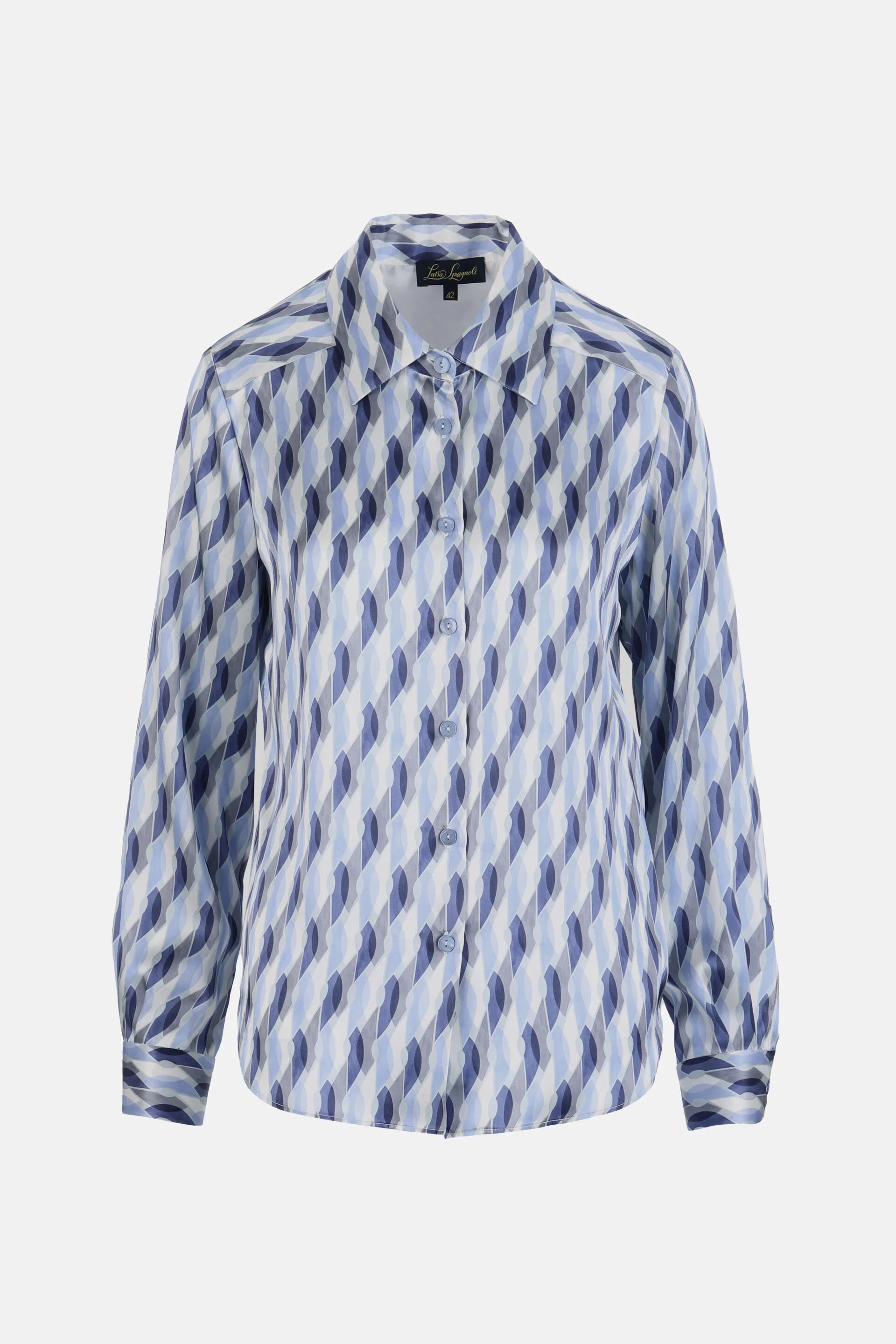 Luisa Spagnoli_Light Blue_Belpasso - Pure Silk Shirt_BELPASSO_3119_05