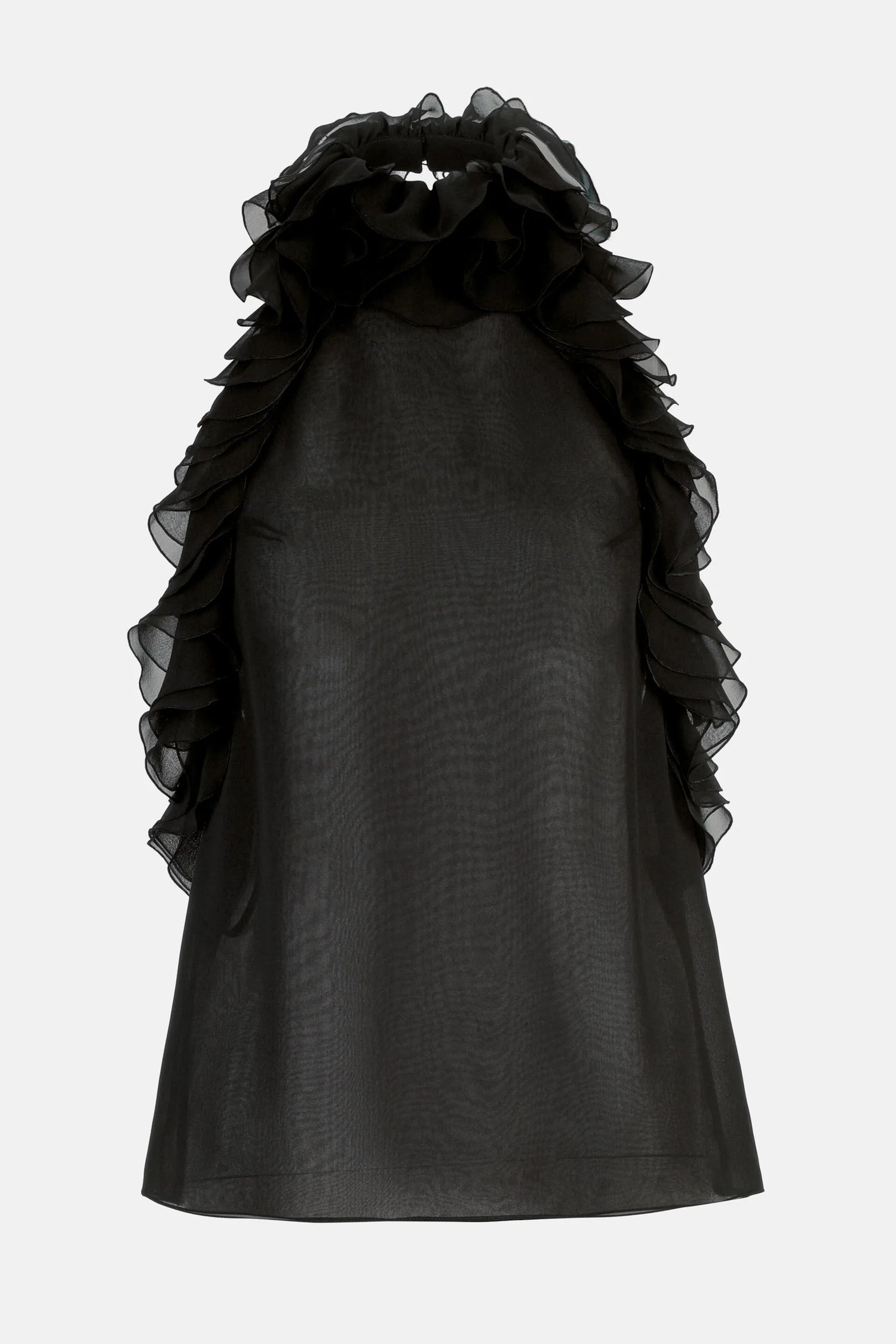 Luisa Spagnoli Nero Women Benestare - Ruffled Top - Fashion Show SKU: BENESTARE_0101 Image 06