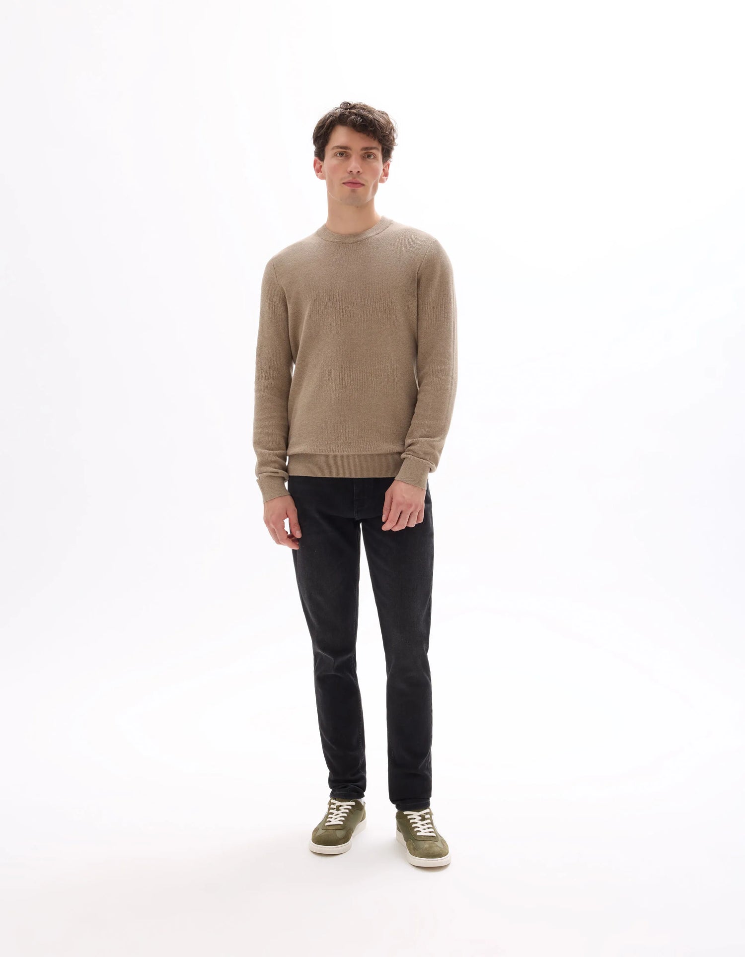 Celio_Beige Humus_100% Organic Cotton Crew Neck Sweater_BEPIC_BEIGE HUMUS_02
