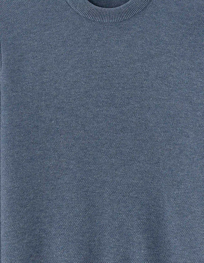 Celio_Blue Storm_100% Organic Cotton Crew Neck Sweater_BEPIC_BLUE STORM_05