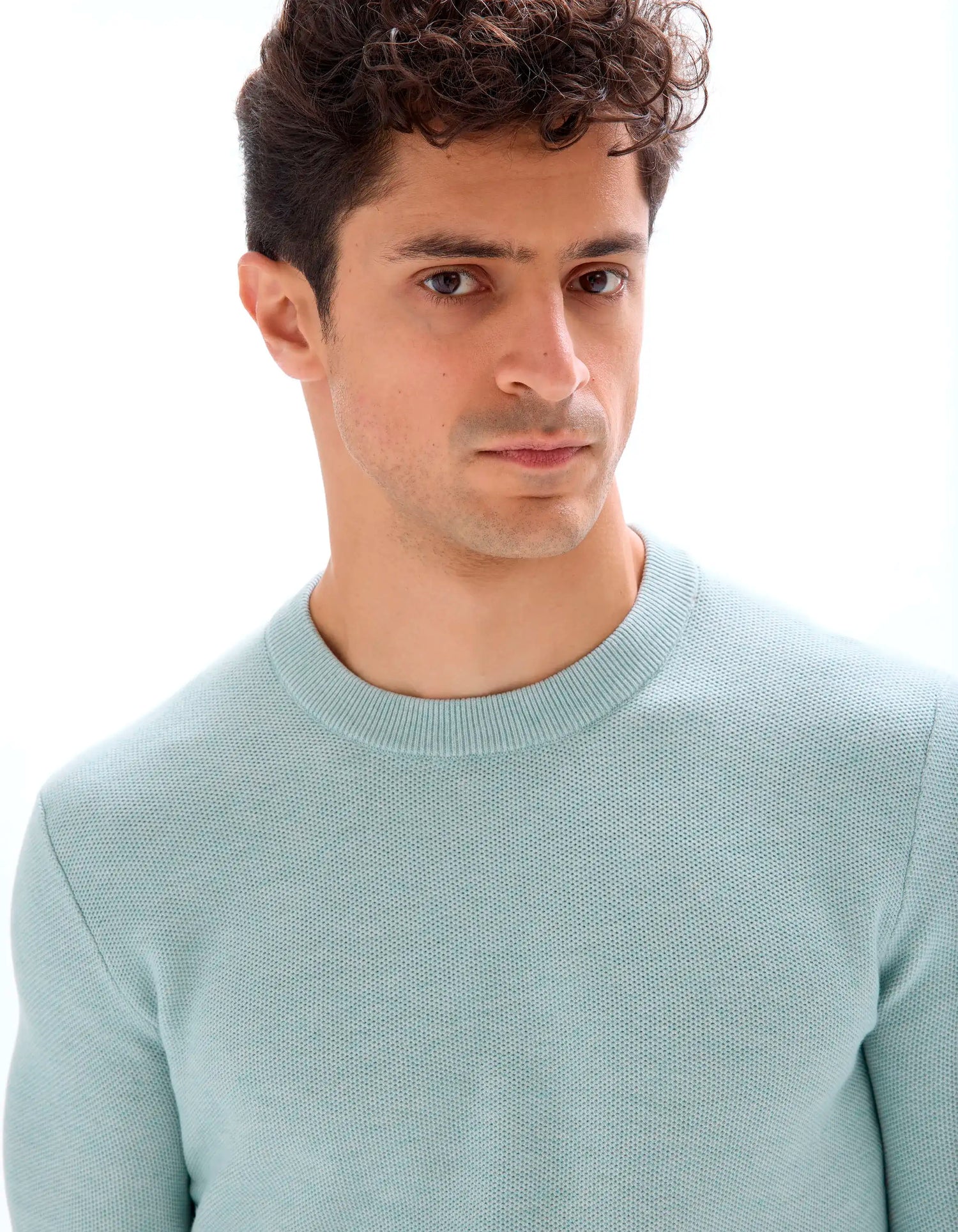 Celio_Celadon_Round Neck Sweater 100% Cotton_BEPIC_CELADON_04