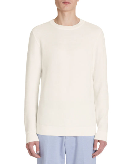 Celio_Ecru_100% Cotton Round Neck Sweater_BEPIC_ECRU_01