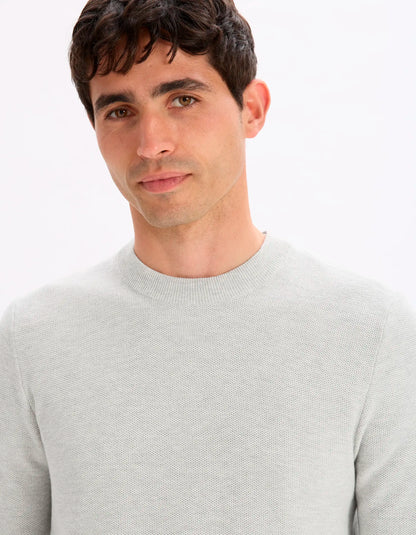 Celio_Grey Mel_100% Cotton Crew Neck Sweater_BEPIC_GREY MEL_04